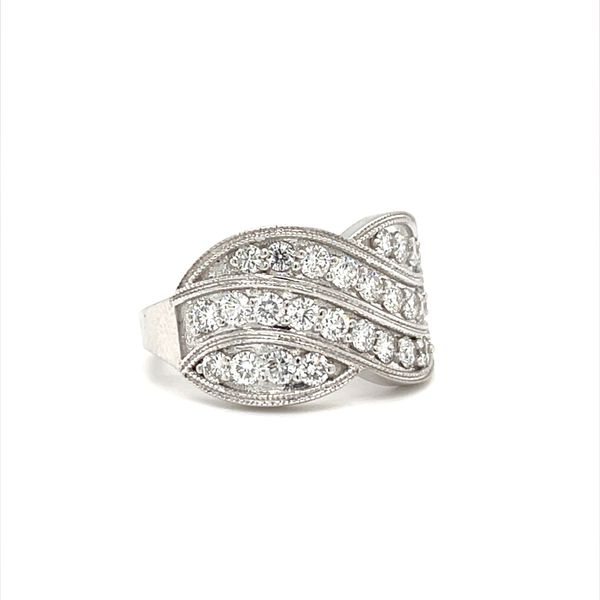 10K White Gold Diamond Wave Ring Image 2 Minor Jewelry Inc. Nashville, TN