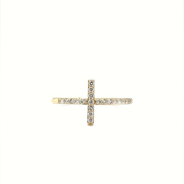 14K Yellow Gold Diamond Cross Ring Minor Jewelry Inc. Nashville, TN