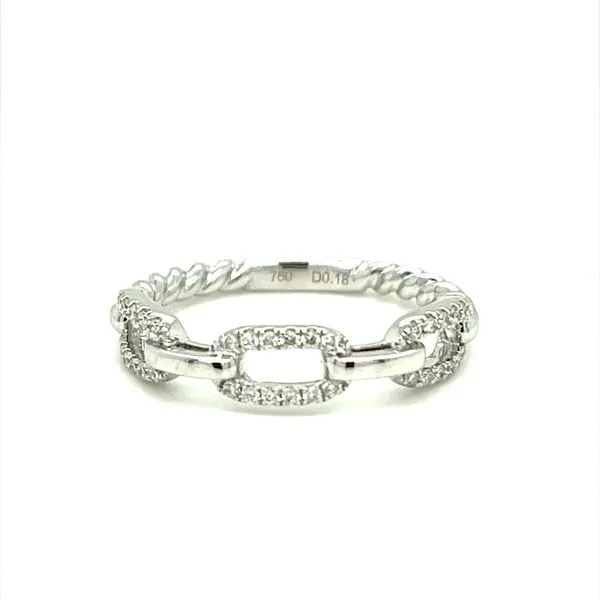 18K White Gold Diamond Chain Link Ring Minor Jewelry Inc. Nashville, TN