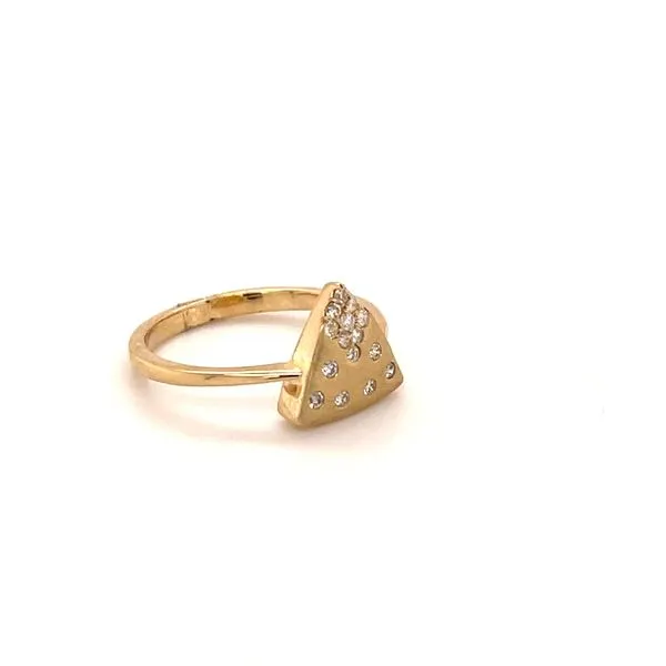 14K Yellow Gold Triangular Diamond Ring Image 2 Minor Jewelry Inc. Nashville, TN