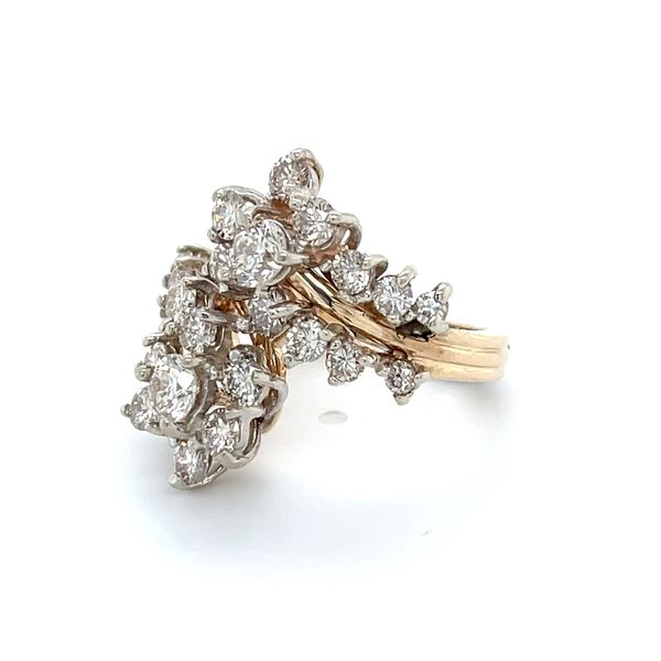 14K Yellow Gold Estate Mined Diamond Cluster Ring Image 2 Minor Jewelry Inc. Nashville, TN