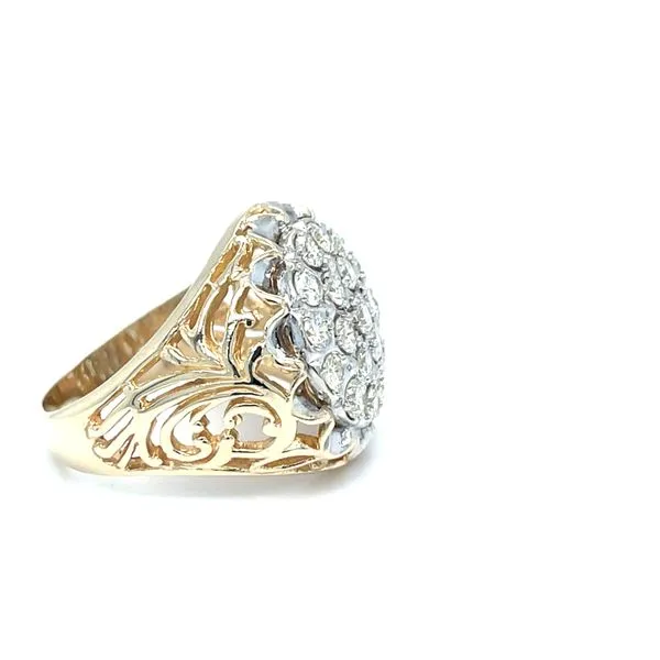 14K Yellow Gold Mined Diamond Kentucky Cluster Image 3 Minor Jewelry Inc. Nashville, TN