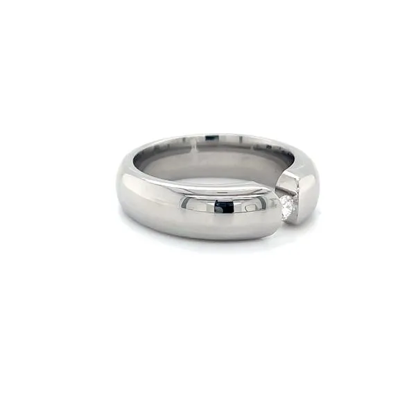 Titanium 6.3mm Estate Diamond Ring
