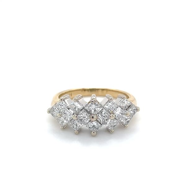 14K Yellow Gold Estate Mined 2.00cttw Cluster Style Ring Minor Jewelry Inc. Nashville, TN