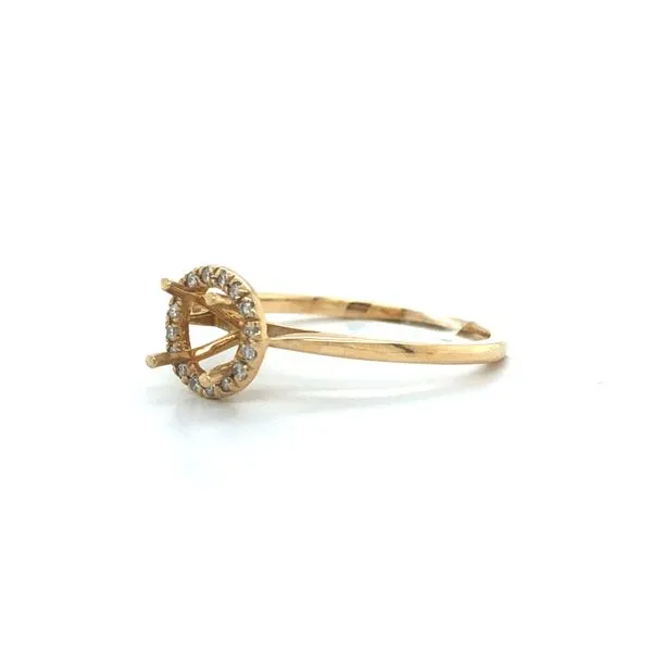 14K Yellow Gold Diamond Halo Semi Mounrt Image 3 Minor Jewelry Inc. Nashville, TN