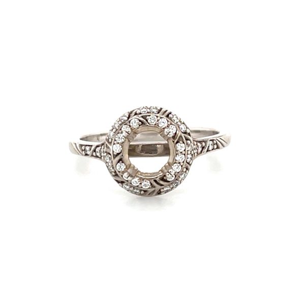 14K White Gold Filigree Semi-mount Fashion Ring Minor Jewelry Inc. Nashville, TN