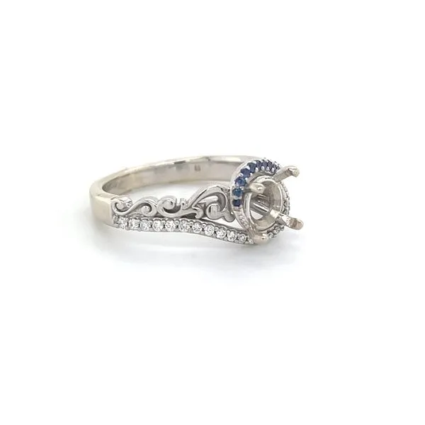 14K White Gold Engagement Ring Mounting