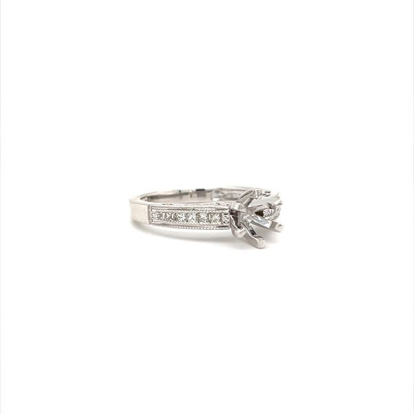 14K White Gold Diamond Ring Mounting Image 2 Minor Jewelry Inc. Nashville, TN