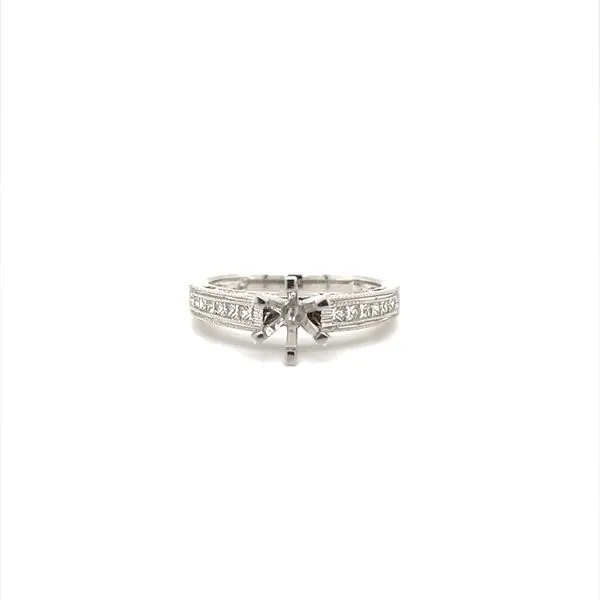 14K White Gold Diamond Ring Mounting Minor Jewelry Inc. Nashville, TN