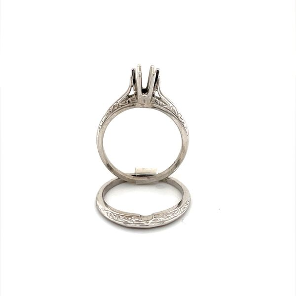 14K White Gold Engagement Ring Mounting Image 2 Minor Jewelry Inc. Nashville, TN