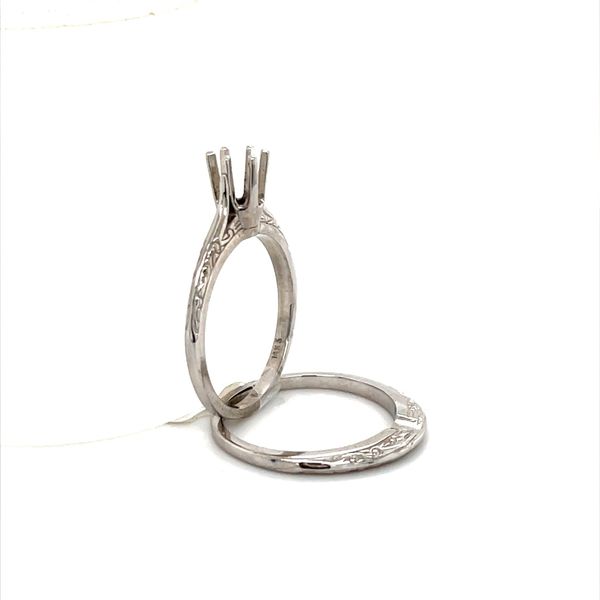 14K White Gold Engagement Ring Mounting Image 3 Minor Jewelry Inc. Nashville, TN