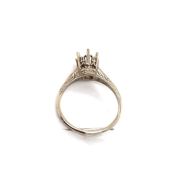 14K White Gold Vintage Remake Engagement Ring Mounting Minor Jewelry Inc. Nashville, TN