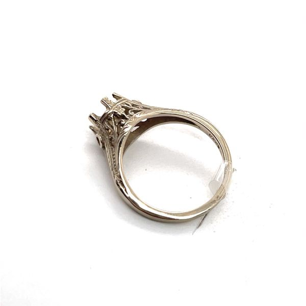 14K White Gold Vintage Style Remake Engagement Ring Mounting Minor Jewelry Inc. Nashville, TN