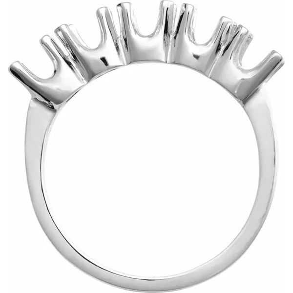 14K White Round 5-Stone Anniversary Band Mounting Image 3 Minor Jewelry Inc. Nashville, TN