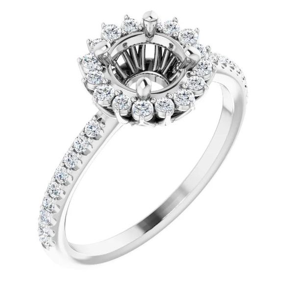 14K White Gold Diamond Semi Mount Engagement Ring Minor Jewelry Inc. Nashville, TN