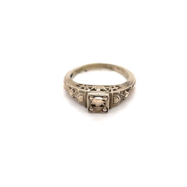 14K White Gold Bridal Ring Mounting Minor Jewelry Inc. Nashville, TN