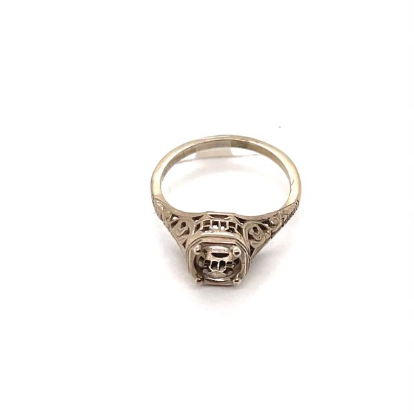 14K White Gold Bridal Filigree Ring Mounting Image 2 Minor Jewelry Inc. Nashville, TN
