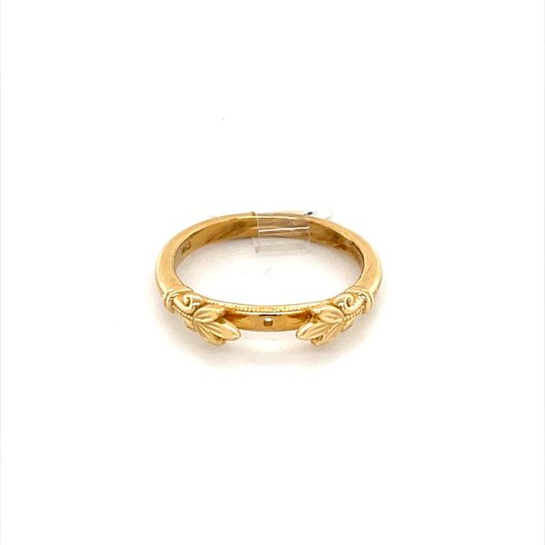 14K Yellow Gold Scroll Shank For Peg Setting with a 4.9mm Center Span Image 4 Minor Jewelry Inc. Nashville, TN