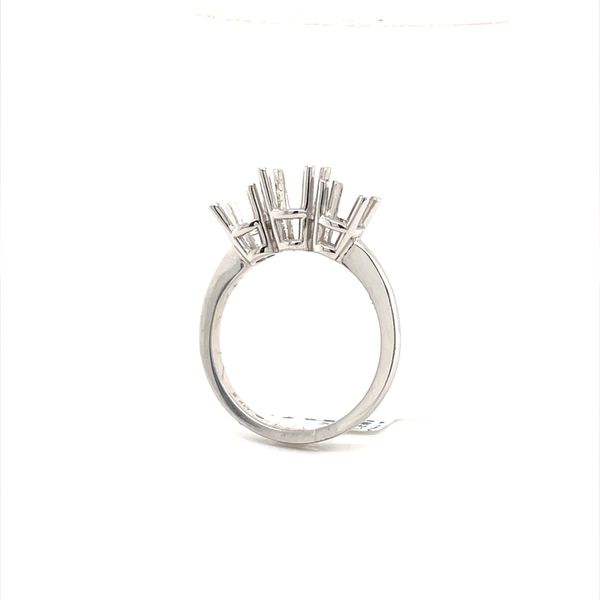 14K White Gold Three Stone Engagement Ring Mounting Minor Jewelry Inc. Nashville, TN