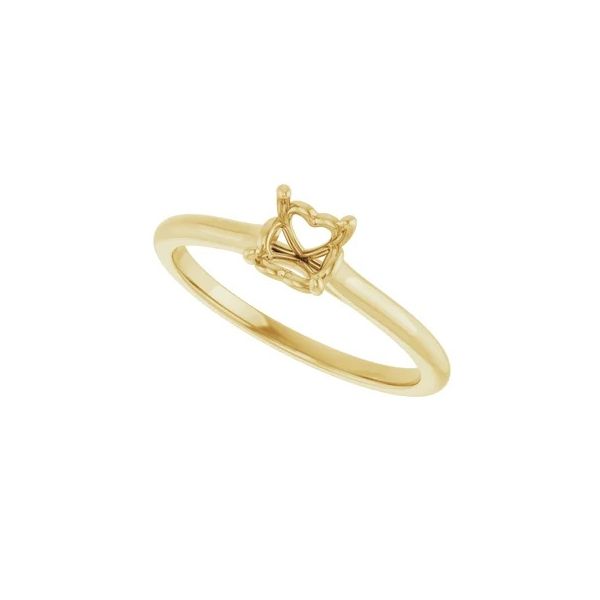 14K Yellow Gold Solitaire Ring Mounting for a 5mm Center Stone Image 4 Minor Jewelry Inc. Nashville, TN