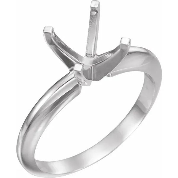 14K White Gold Solitaire Engagement Ring Mounting Image 3 Minor Jewelry Inc. Nashville, TN