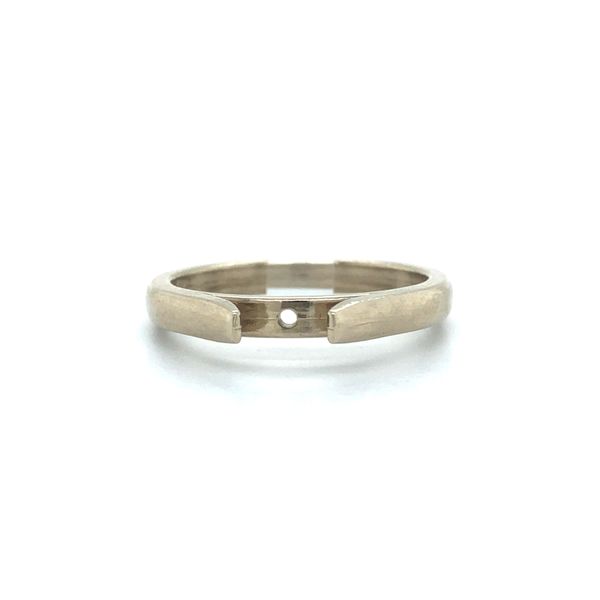14K White Gold Cathedral Peg Shank Mounting For 5.3mm Center Image 4 Minor Jewelry Inc. Nashville, TN