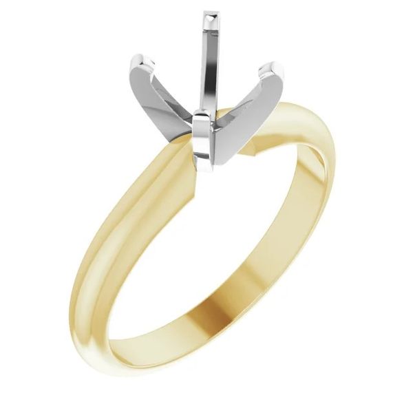 14K Yellow Gold And Platinum Bridal Ring Mounting Image 3 Minor Jewelry Inc. Nashville, TN