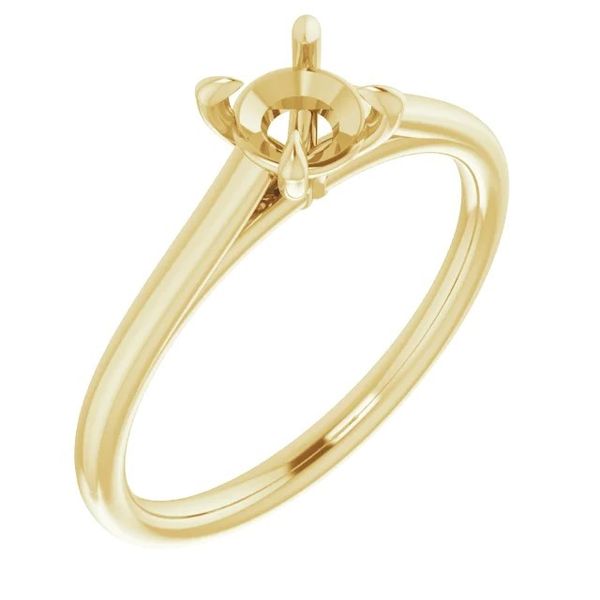 14K Yellow Gold Semi-Mount For Bridal Ring Image 2 Minor Jewelry Inc. Nashville, TN