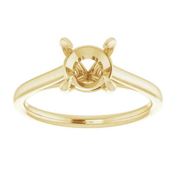14K Yellow Gold Solitaire Engagement Ring Mounting for a 7mm Center Stone Image 2 Minor Jewelry Inc. Nashville, TN
