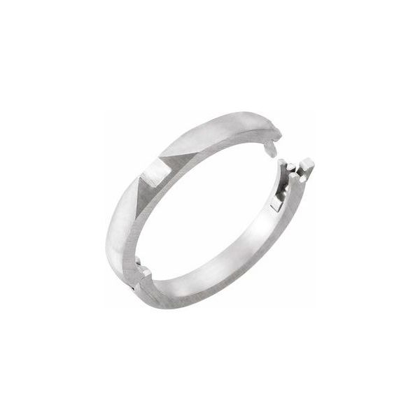 14K White Gold Solitaire Adjustable Engagement Ring Shank Mounting Image 4 Minor Jewelry Inc. Nashville, TN