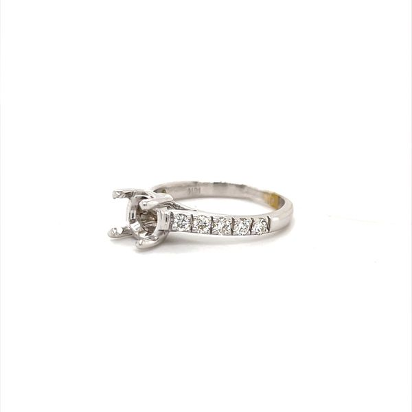18K White Gold Diamond Ring Mounting Image 2 Minor Jewelry Inc. Nashville, TN
