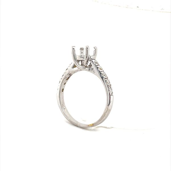 18K White Gold Diamond Ring Mounting Image 3 Minor Jewelry Inc. Nashville, TN