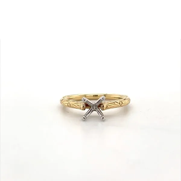14K Yellow Gold Filigree Ring Mounting Minor Jewelry Inc. Nashville, TN