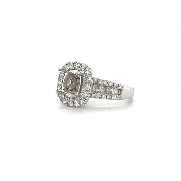 14K White Gold Diamond Semi Mount Engaement Ring Image 2 Minor Jewelry Inc. Nashville, TN