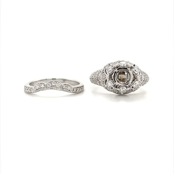 14K White Gold Diamond Wedding Set Mounting Minor Jewelry Inc. Nashville, TN