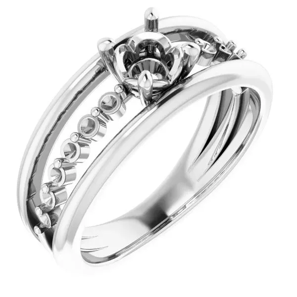 14K White Gold Ring Mounting Image 2 Minor Jewelry Inc. Nashville, TN