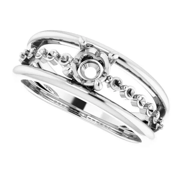 14K White Gold Ring Mounting Image 3 Minor Jewelry Inc. Nashville, TN
