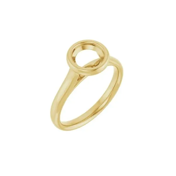 14K Yellow Gold Bezel Set Ring Mounting Image 2 Minor Jewelry Inc. Nashville, TN
