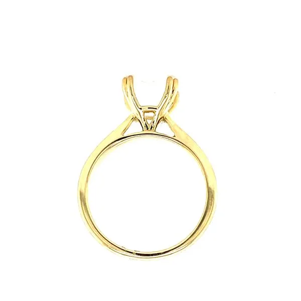14K Yellow Gold Split-Prong Solitaire Cushion Mounting Image 2 Minor Jewelry Inc. Nashville, TN
