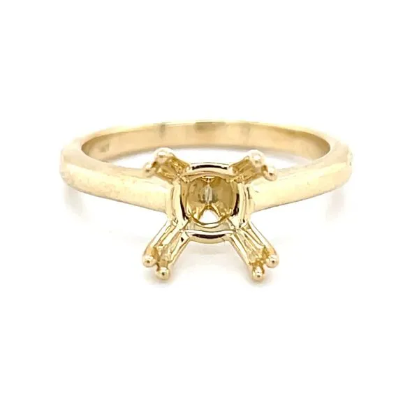 14K Yellow Gold Split-Prong Solitaire Cushion Mounting Minor Jewelry Inc. Nashville, TN