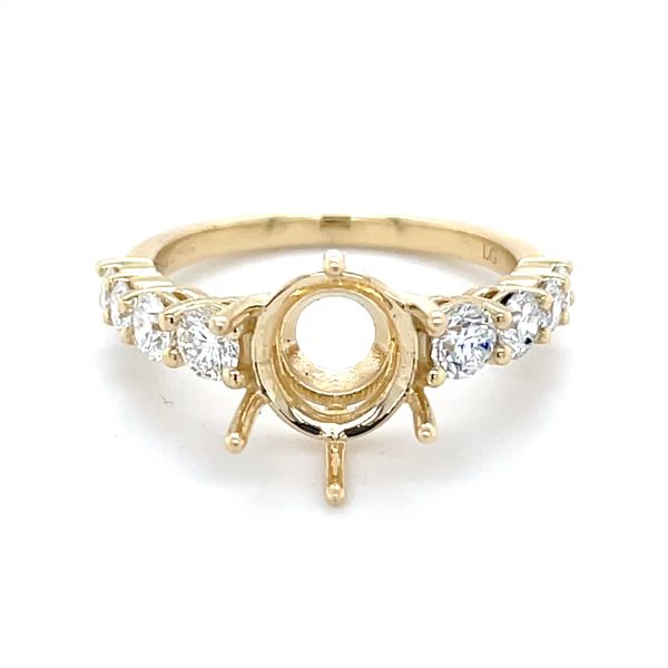 14K Yellow Gold Accented Solitaire 6-Prong Semi-Mount Lab Diamond Engagement Ring Minor Jewelry Inc. Nashville, TN