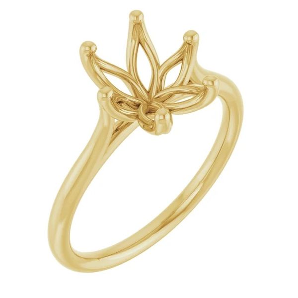 14K Yellow Gold 10x8mm Solitaire Ring Mounting Image 2 Minor Jewelry Inc. Nashville, TN