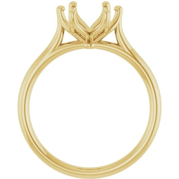 14K Yellow Gold 10x8mm Solitaire Ring Mounting Image 3 Minor Jewelry Inc. Nashville, TN