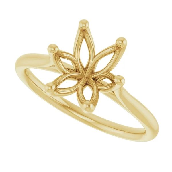 14K Yellow Gold 10x8mm Solitaire Ring Mounting Image 4 Minor Jewelry Inc. Nashville, TN