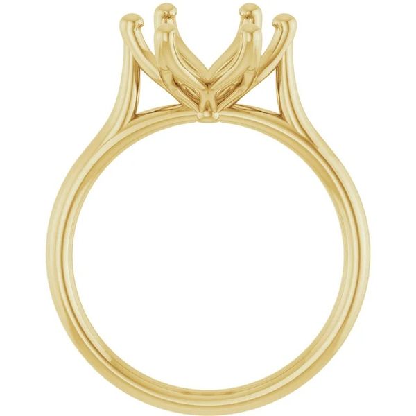 14K Yellow Gold 11x9mm Solitaire Ring Mounting Image 3 Minor Jewelry Inc. Nashville, TN