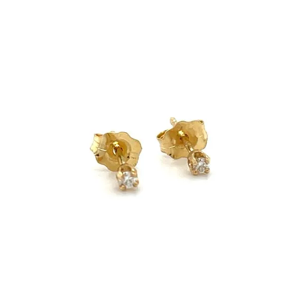 14K Yellow Gold Diamond Stud Earrings Minor Jewelry Inc. Nashville, TN