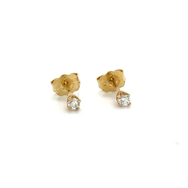 14K Yellow Gold Diamond Stud Earrings similar item image