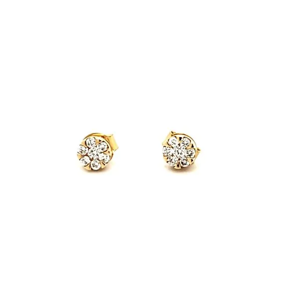 14K Yellow Gold Diamond Stud Earrings similar item image