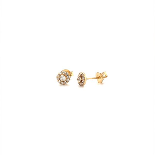 14K Yellow Gold Diamond Stud Earring Minor Jewelry Inc. Nashville, TN