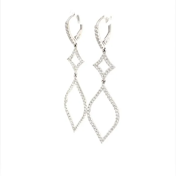 18K White Gold Diamond Chandelier Earrings